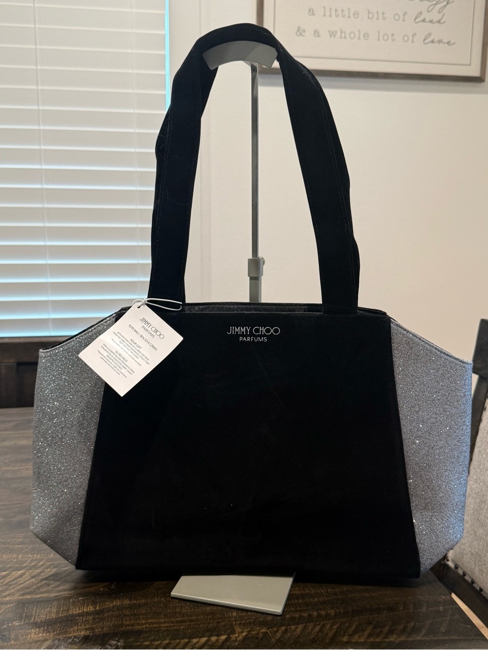 Jimmy Choo parfums Black and Silver Tote Bag